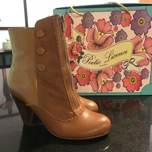 Poetic License Tan Ankle Booties